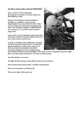 A preview of a PDF biography for Holland, Oliver Henry Selby